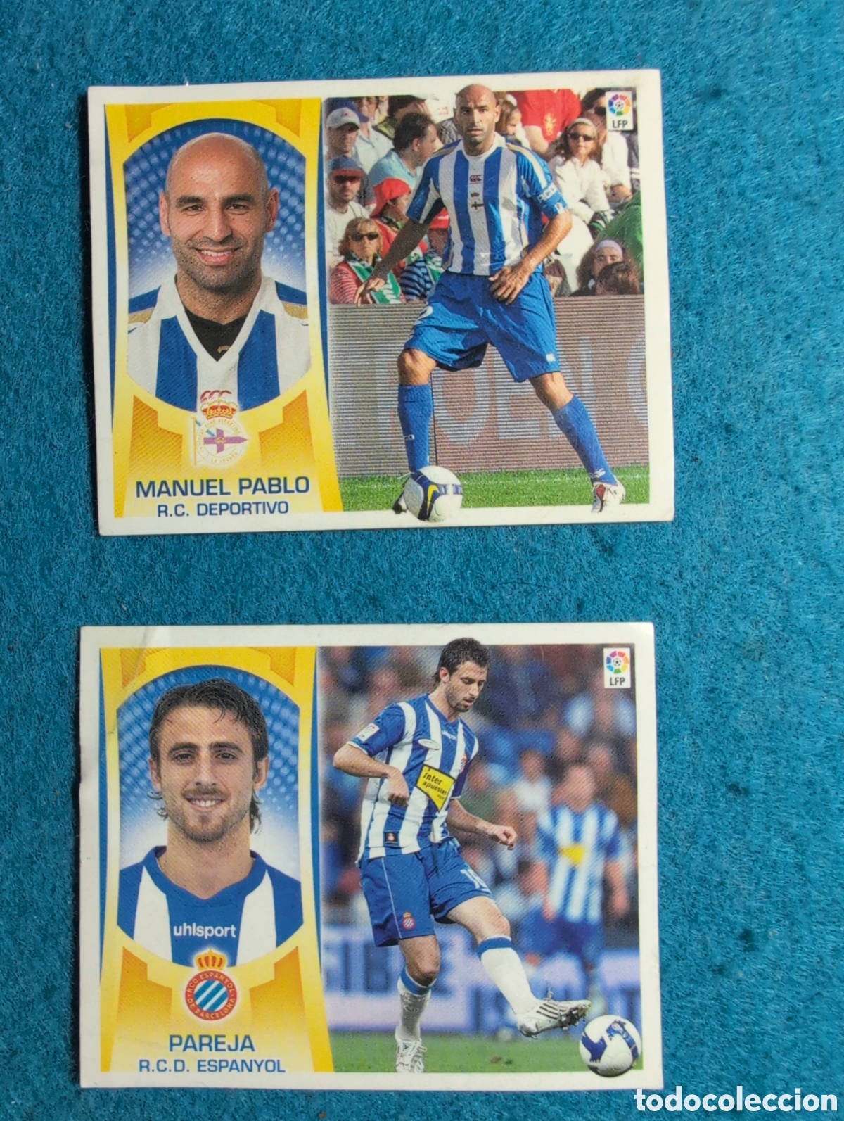 Sammeln alte Sammelbilder: Liga 2009 2010 cromos 3 y 4. Manuel Pablo y pareja