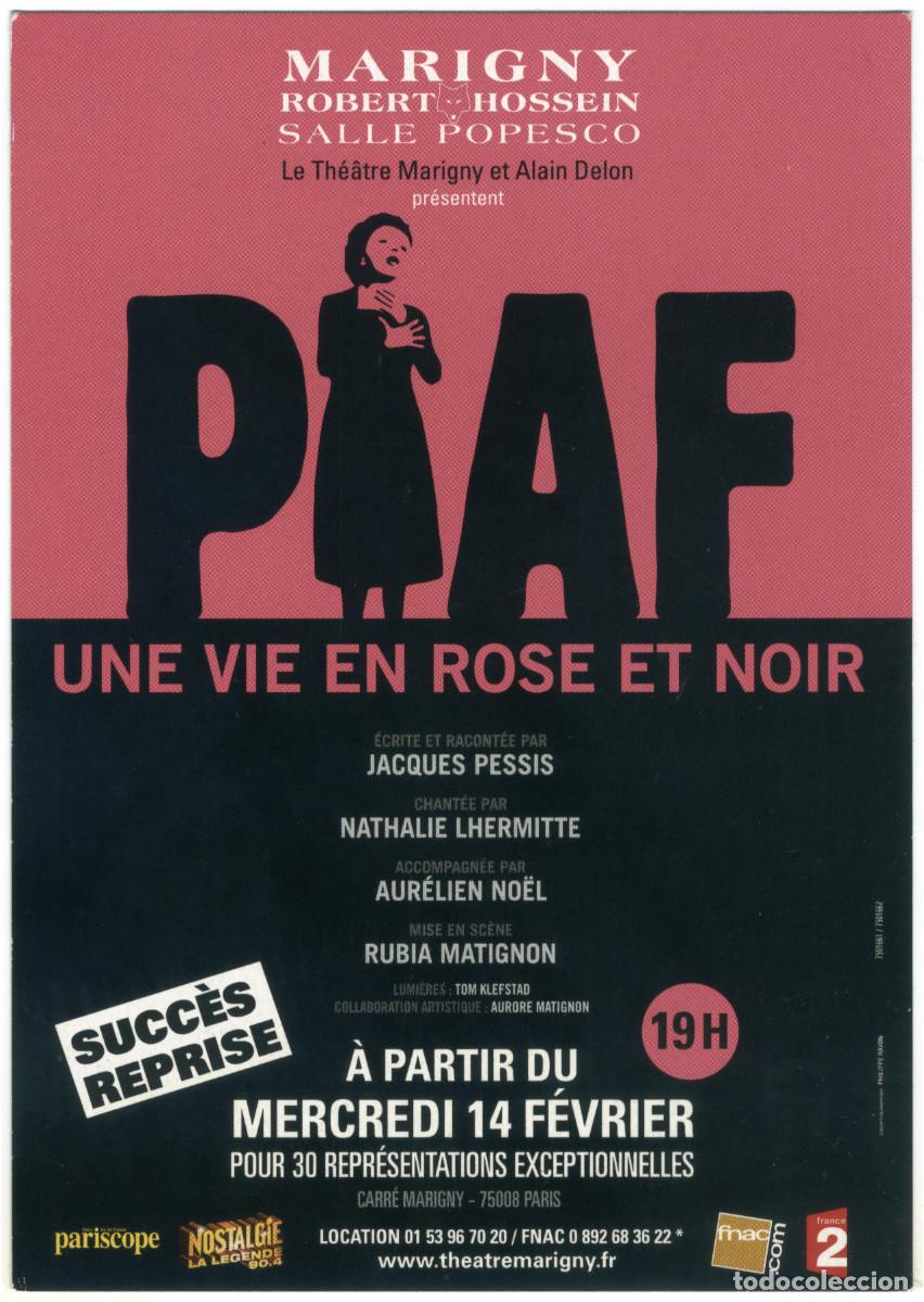 Colecionismo Cromos antigos: Marigny (Paris). Piaf, une vie en rose et noir, de Jacques Pessis; dir. Rubia Matignon