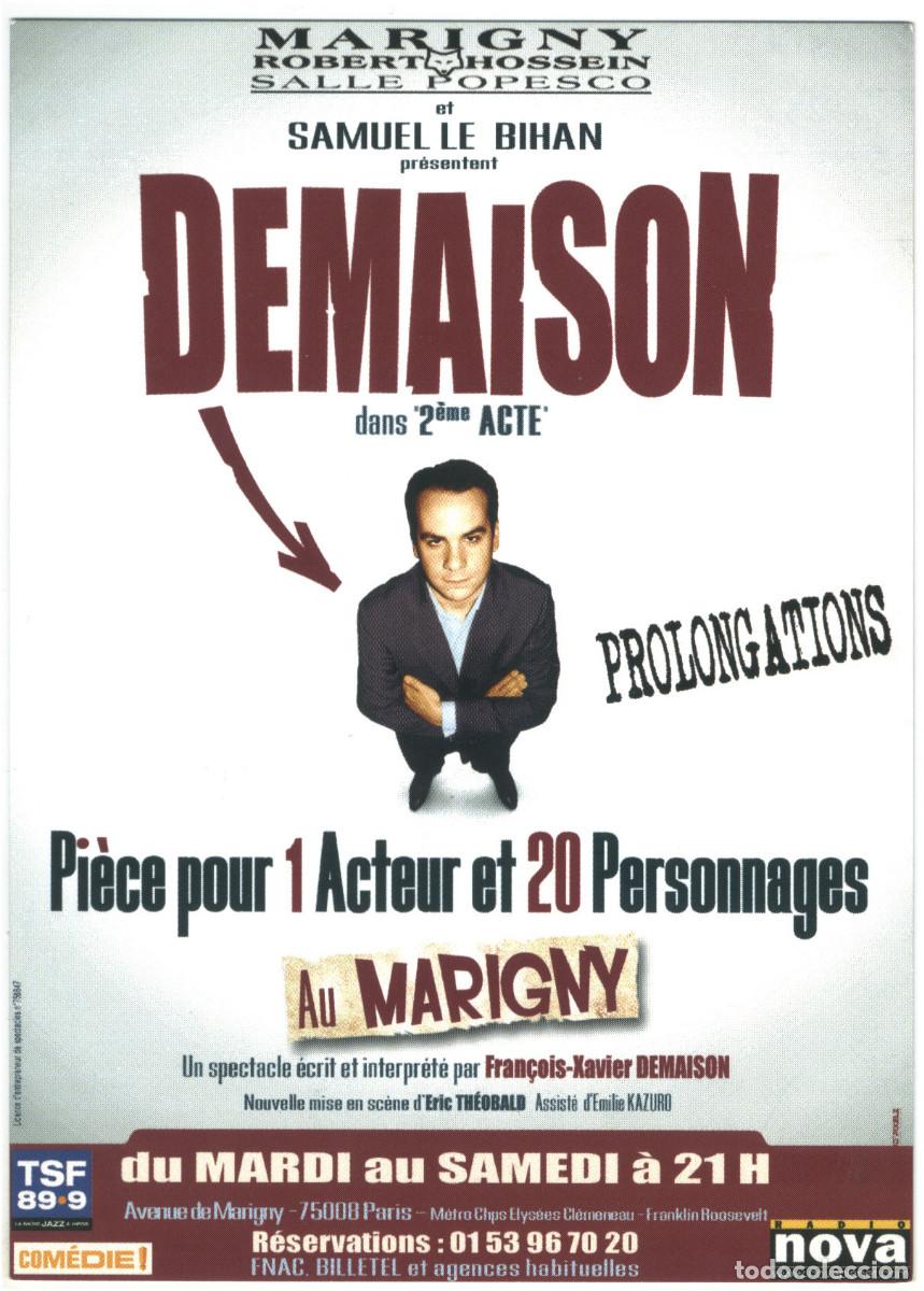 Colecionismo Cromos antigos: Marigny (Paris). Demaison dans 2&egrave;me Acte, de Fran&ccedil;ois-Xavier Demaison; dir. Eric Th&eacute;obald