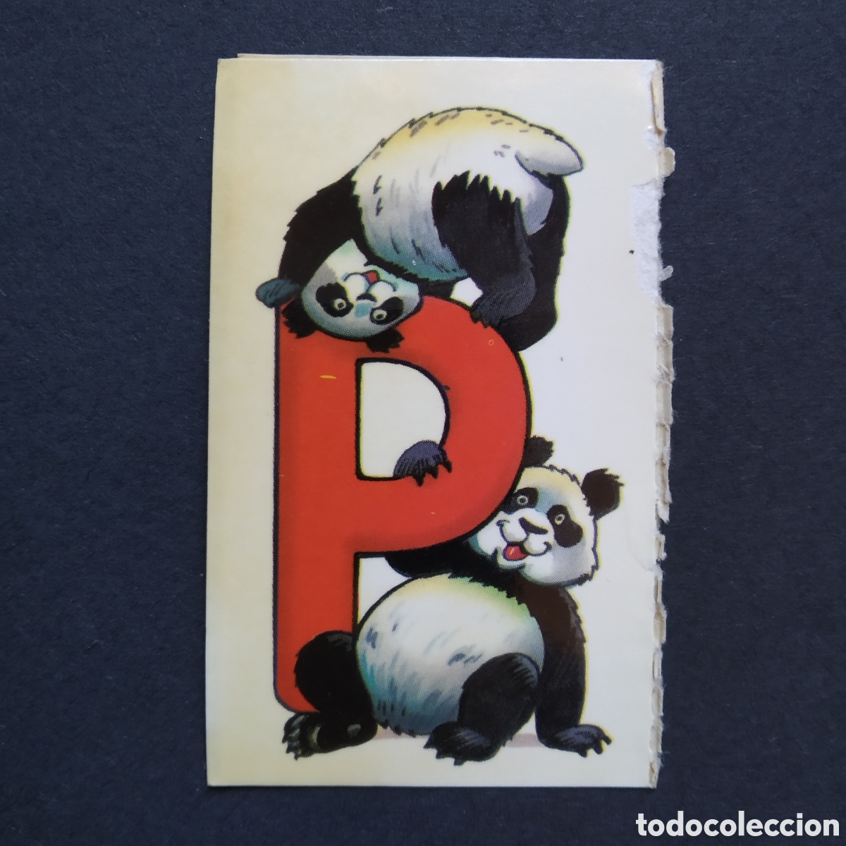 Coleccionismo Cromos antiguos: CROMO - P DE PANDA - ANIMALETRAS, FAUNA EN PELIGRO - A&Ntilde;O 1995 - BOLLYCAO