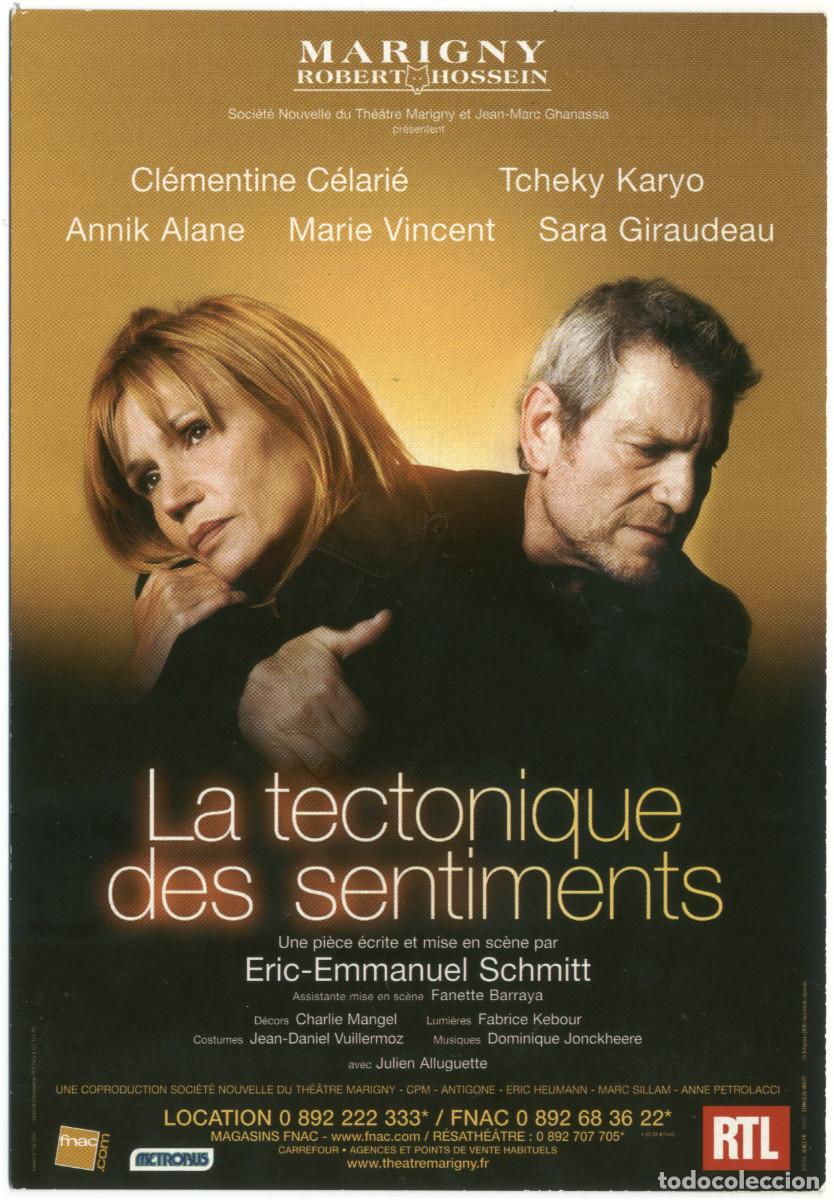Coleccionismo cromos antiguos: Marigny (Paris. 2008). La tectonique des sentiments, de Eric-Enmanuel Schmidt - Foto 1