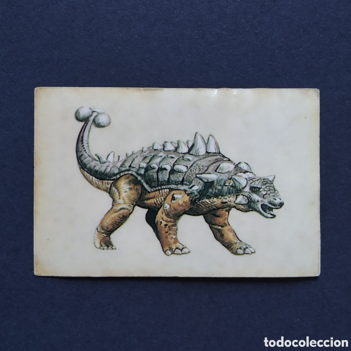 Coleccionismo Cromos antiguos: CROMO - N&ordm; 50 - EUOPLOCEPHALUS - LOS AUT&Eacute;NTICOS CROMOS DE LOS DINOSAURIOS - BOLLYCAO
