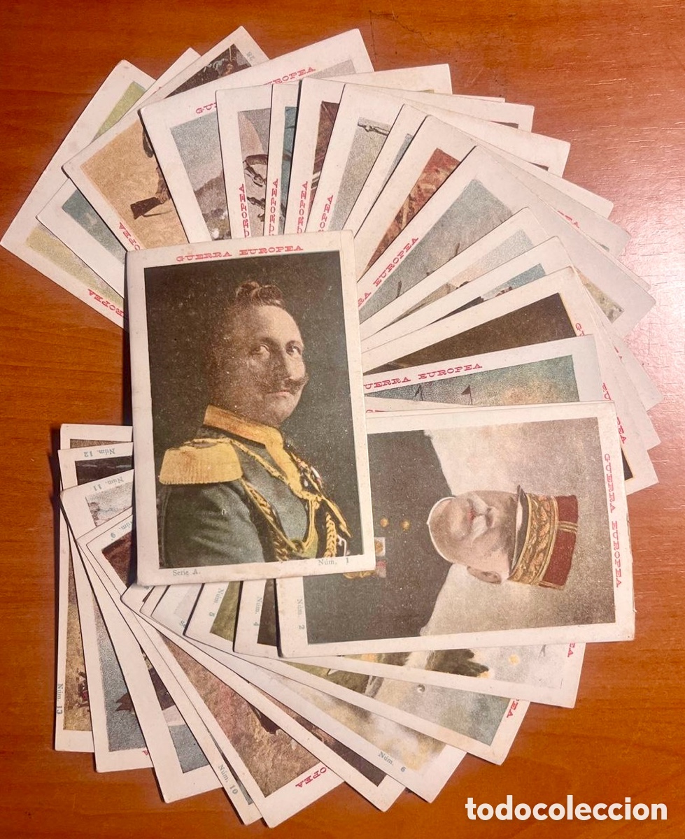 Collectable Antique Stickers: COLECCI&Oacute;N LA GUERRA EUROPEA, 30 CROMOS SER&Iacute;E A Y B, (CHOCOLATES PALANCINO)