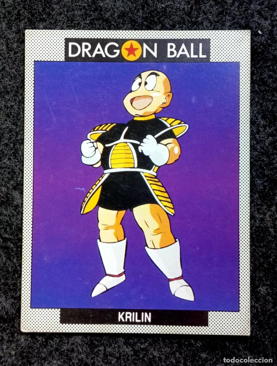 Collectable Antique Stickers: Tarjet - Card, Cromo N&ordm; 34 Krilin, Colecci&oacute;n 90 personajes de Dragon Ball y Dragon Ball Z, 1989