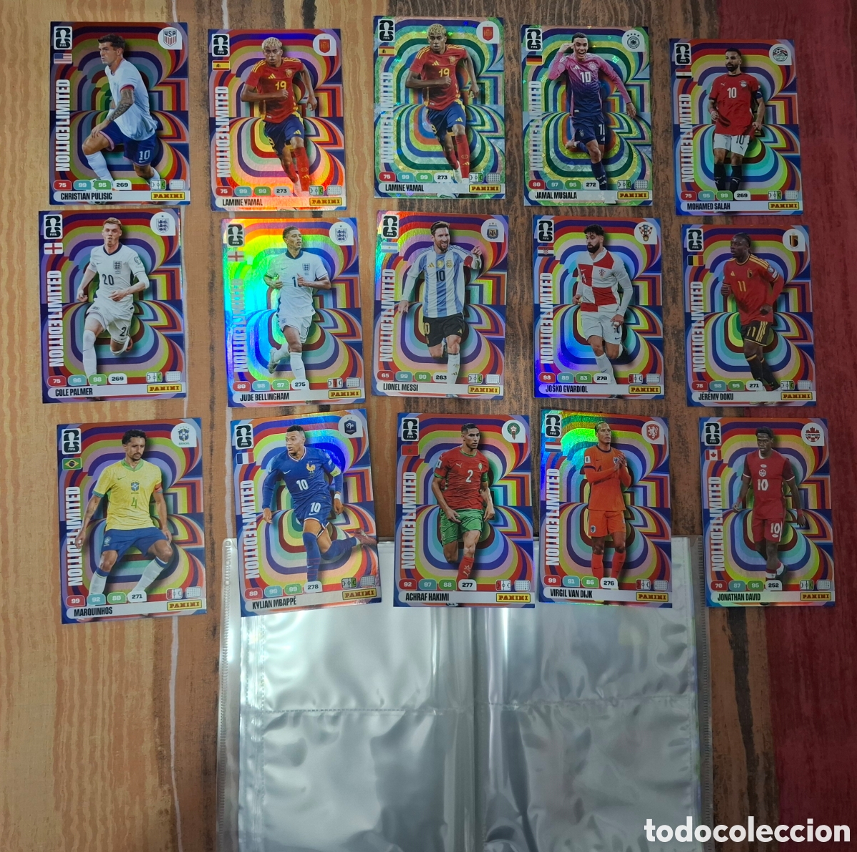 Sammeln alte Sammelbilder: Lote 15 cartas XXL + album adrenalyn world cup 2026 mundial Messi Lamine