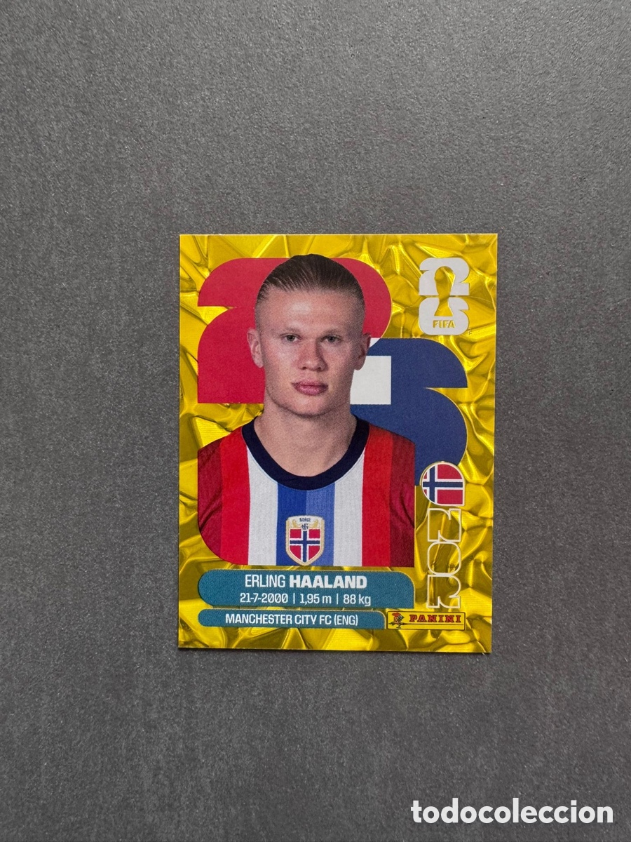 Coleccionismo Cromos antiguos: Panini World Cup 2026 Erling Haaland Gold Crumpier