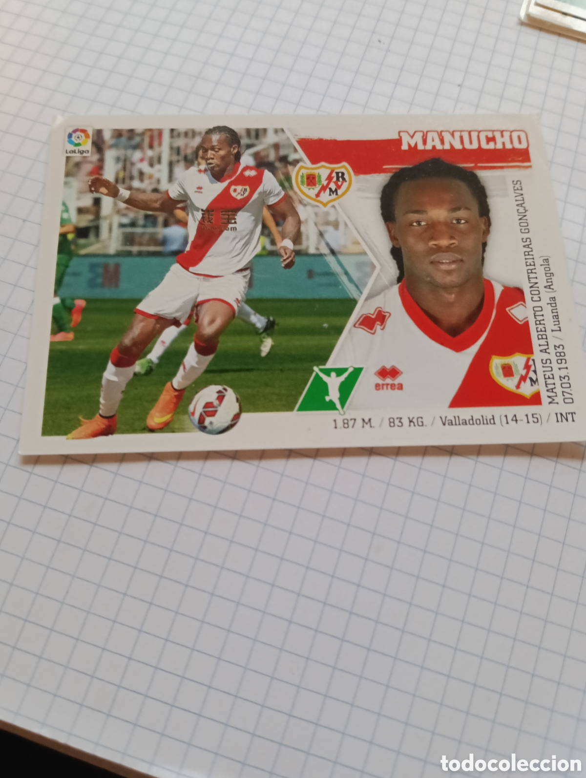 Collectionnisme Cartes &agrave; collectionner anciennes: Cromo 20 Rayo vallecano LaLiga Este 2015-16 Panini