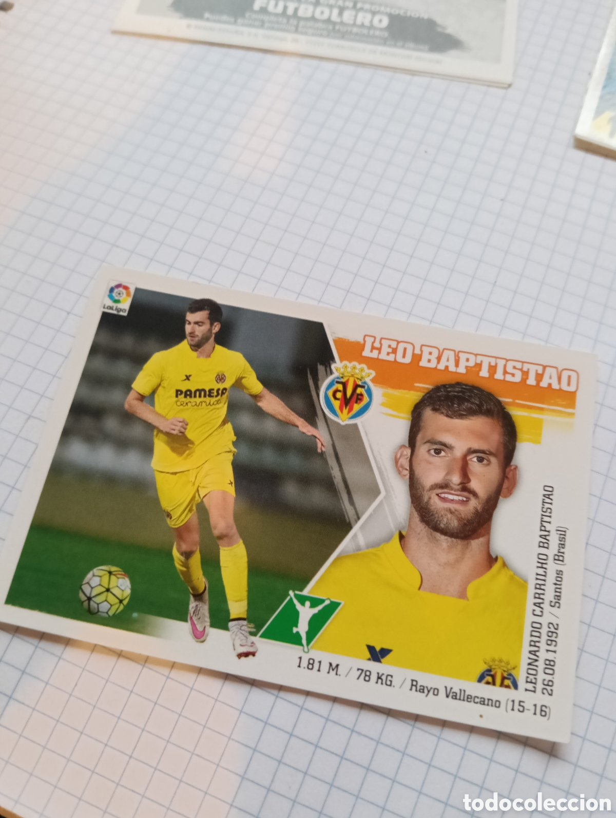 Collectionnisme Cartes &agrave; collectionner anciennes: Cromo 20 Villarreal C.F LaLiga Este 2015-16 Panini