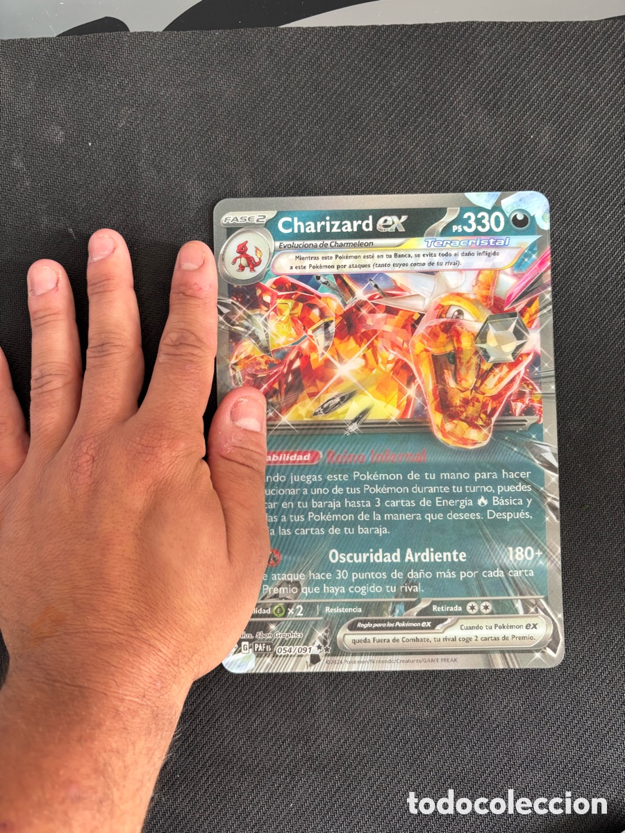 Coleccionismo Cromos antiguos: CARTA JUMBO MAXI POKEMON TCG CHARIZARD EX HOLOGR&Aacute;FICA