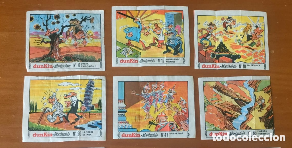Coleccionismo Cromos antiguos: Lote privado 6 cromos de Mortadelo Dunkin
