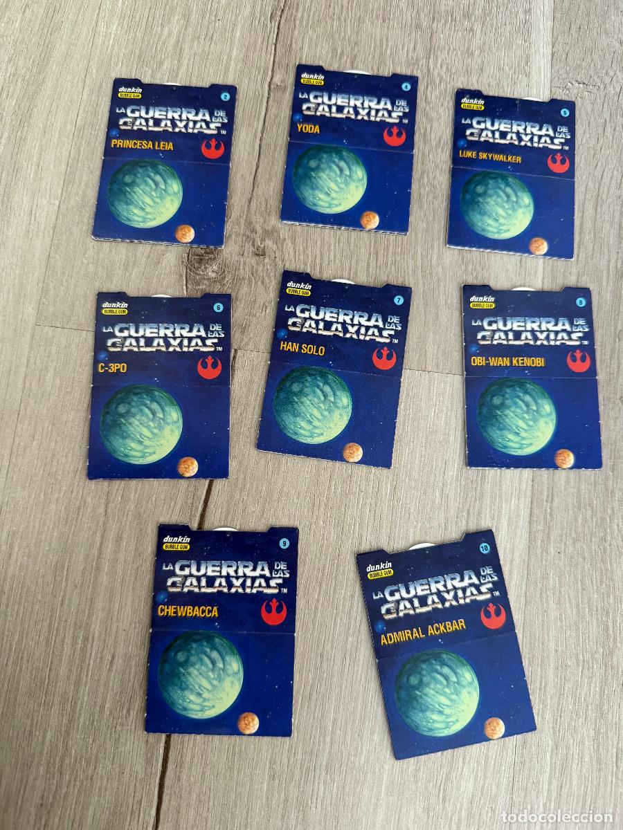 Coleccionismo Cromos antiguos: 8 cromos distintos - La Guerra de las Galaxias - chicle Dunkin