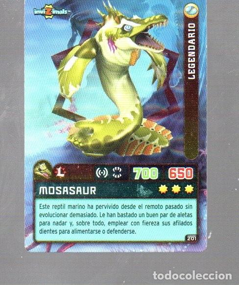 Collectionnisme Cartes &agrave; collectionner anciennes: CROMO DE INVI Z IMALS Y PANINI DEL A&Ntilde;O 2009 DARK N&ordm; 201 MOSASAUR
