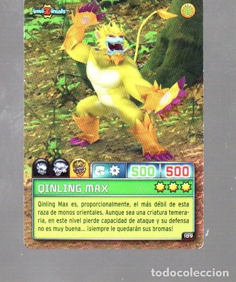 Coleccionismo Cromos antiguos: CROMO DE INVI Z IMALS Y PANINI DEL A&Ntilde;O 2009 DARK N&ordm; 189 QINLING MAX