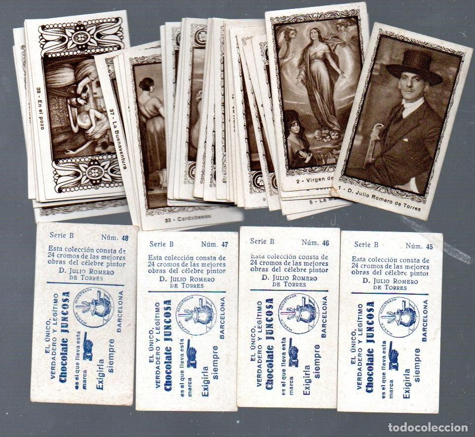 Coleccionismo Cromos antiguos: Colecci&oacute;n completa cromos Julio Romero de Torres. 48 completa. Chocolates Juncosa