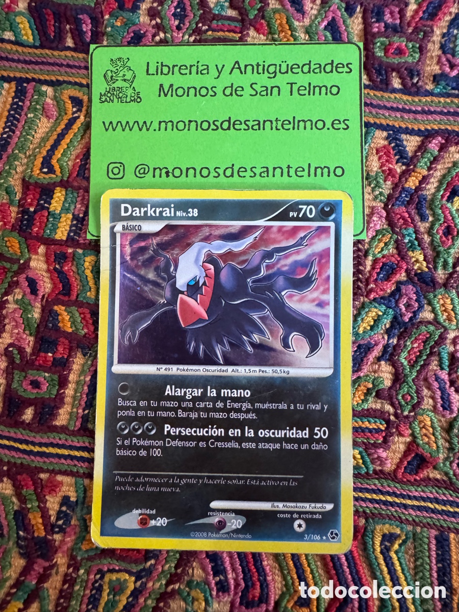 Coleccionismo Cromos antiguos: Carta Pokemon Darkrai Card