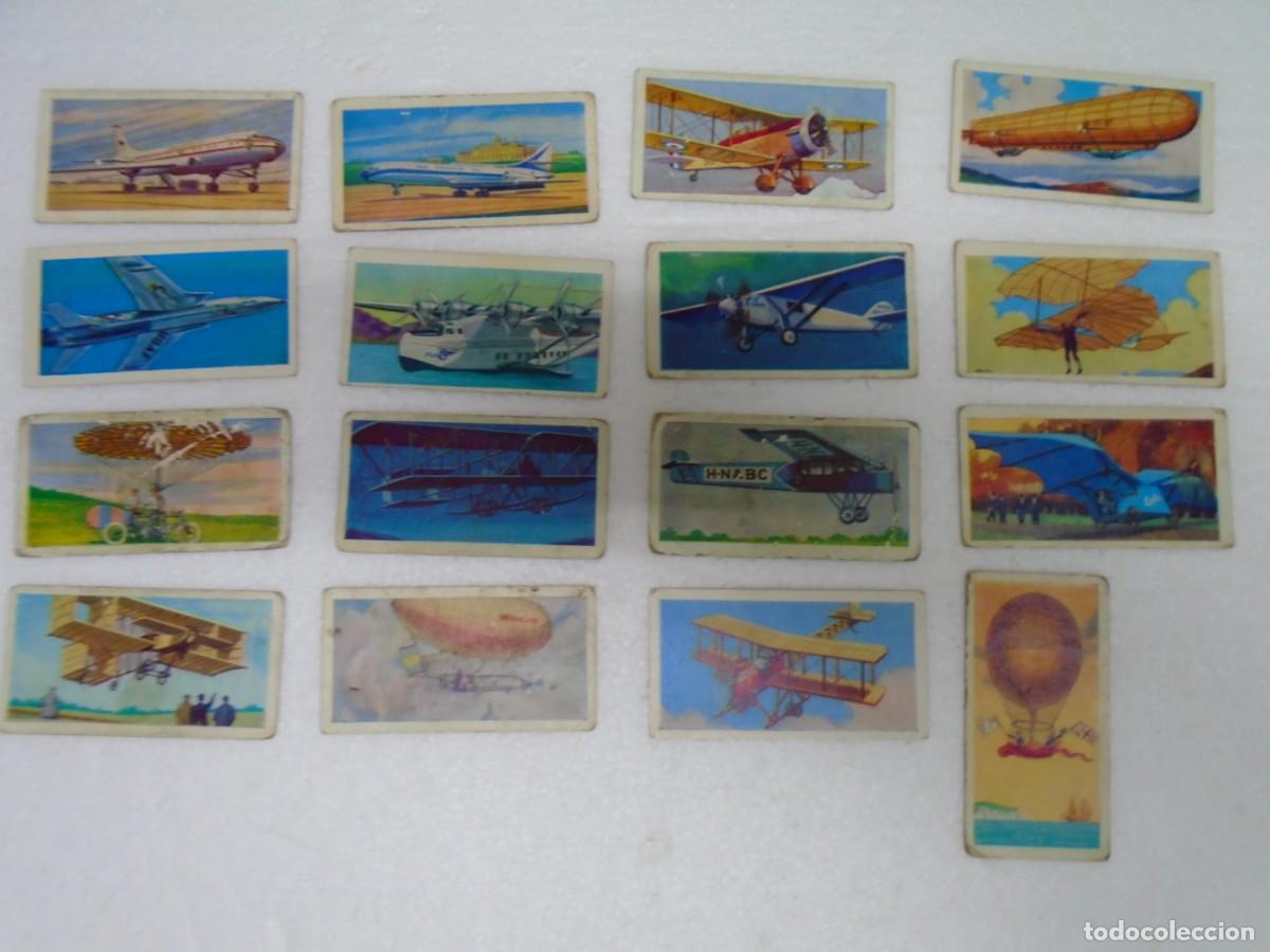 Coleccionismo Cromos antiguos: HISTORIA DEL AIRE,LOTE DE 16 CROMOS, BARRATT&C.O,A&Ntilde;OS 50.