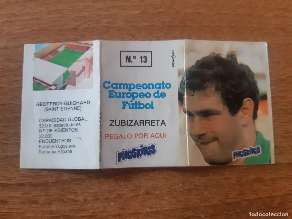 Collectionnisme Cartes &agrave; collectionner anciennes: N&deg;13 ZUBIZARRETA ATHLETIC PHOSKITOS CAMPEONATO EUROPEO DE FUTBOL FRANCIA 1984 SAINT ETTIENE