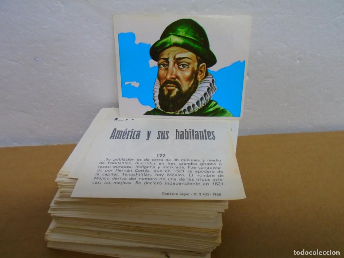 Collectionnisme Cartes &agrave; collectionner anciennes: LOTE DE 273 CROMOS NUNCA PEGADOS DE LA COLECCION &rdquo;AMERICA Y SUS HABITANTES&rdquo; MAGA, 1968.