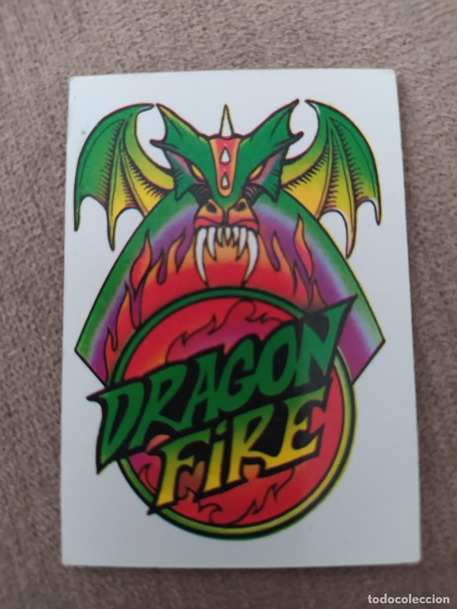 Coleccionismo Cromos antiguos: Pegatina Dragon Fire Los Terror&iacute;ficos de Bollycao Skateboard