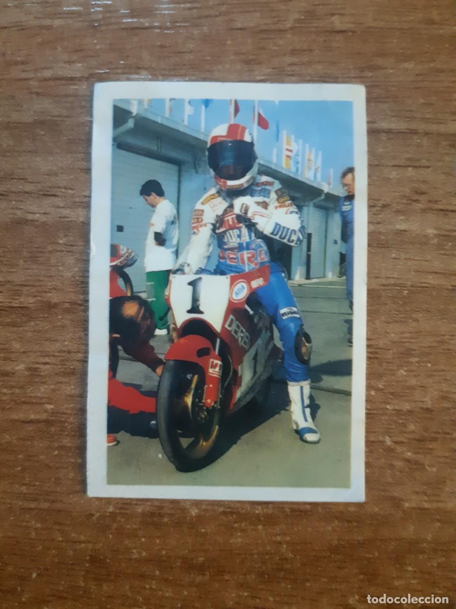 Coleccionismo Cromos antiguos: CROMO ADHESIVO COLECCI&Oacute;N MUNDIAL MOTOCICLISMO ASPAR Y DERBI PHOSKITOS A&Ntilde;O 1989. SIN PEGAR