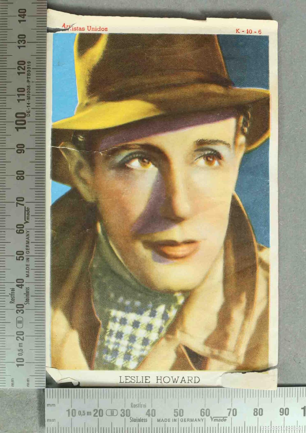 Coleccionismo Cromos antiguos: CROMO. Leslie Howard - Artistas Unidos - K - 10 - 6