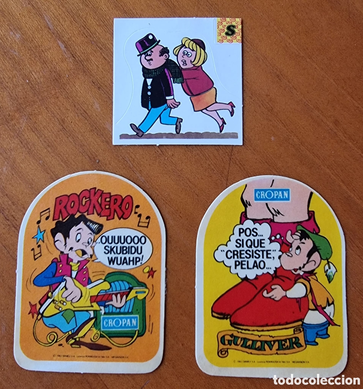 Coleccionismo Cromos antiguos: Tres cromos Cropan Risi originales a&ntilde;os 80 ved fotos