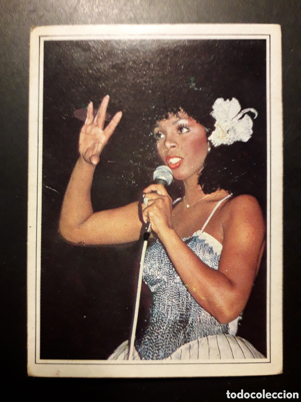 Coleccionismo Cromos antiguos: DONNA SUMMER, TELE POP, ED ESTE 1980 N&deg; 86 SIN PEGAR, MANCHA EN TRASERA. PEDIDO M&Iacute;NIMO 3&euro;.