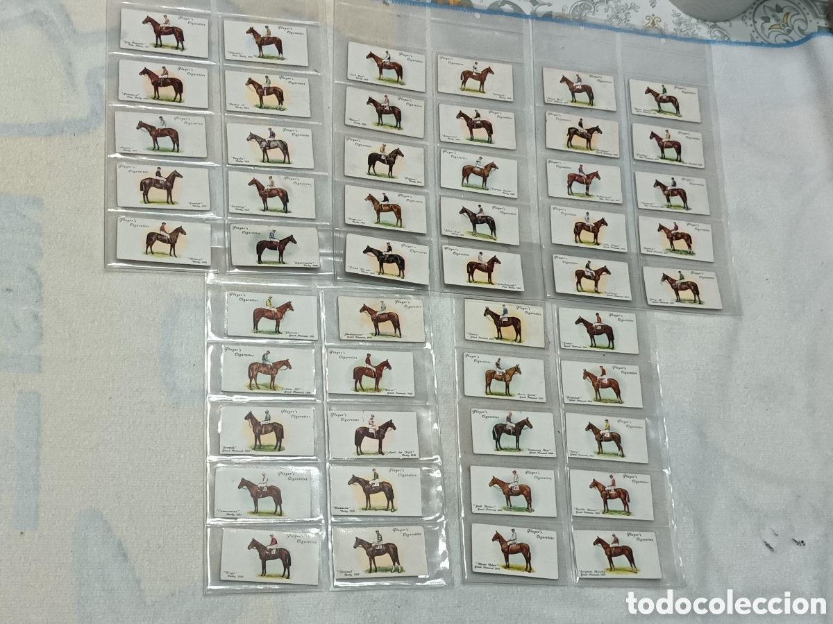 Coleccionismo Cromos antiguos: COLECCION DE CROMOS DE CIGARRILLOS JOHN PLAYER Y SONS, SERIE DE 50, CABALLOS DERBY GRAN NATIONAL,