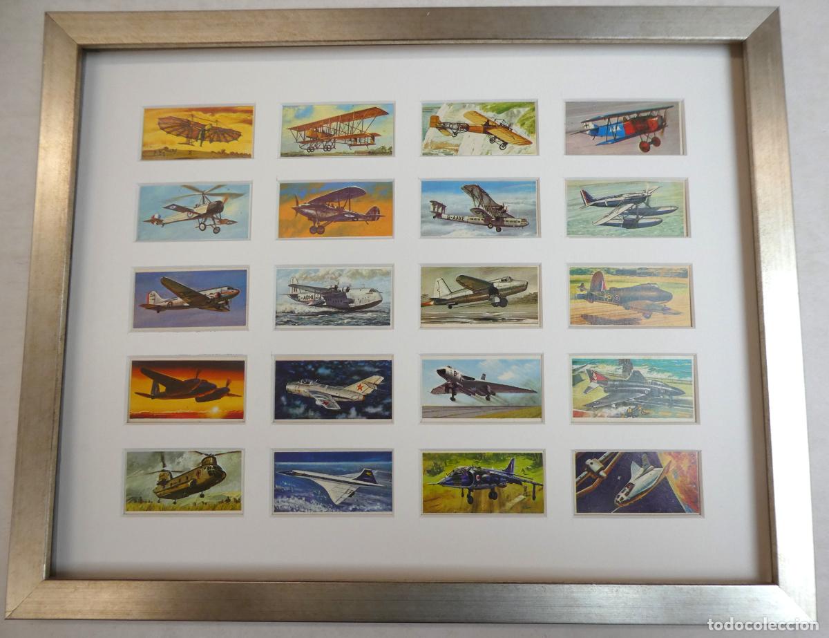 Coleccionismo Cromos antiguos: 20 CROMOS HISTORIA DE LA AVIACI&Oacute;N. BROOKE BOND TEA, Enmarcados