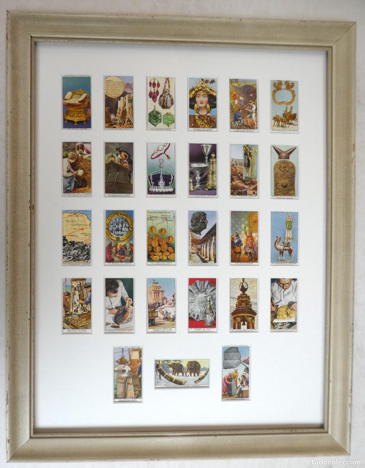 Coleccionismo Cromos antiguos: 27 CROMOS tabaco WA & AC Churchman serie Arqueolog&iacute;a , Enmarcados