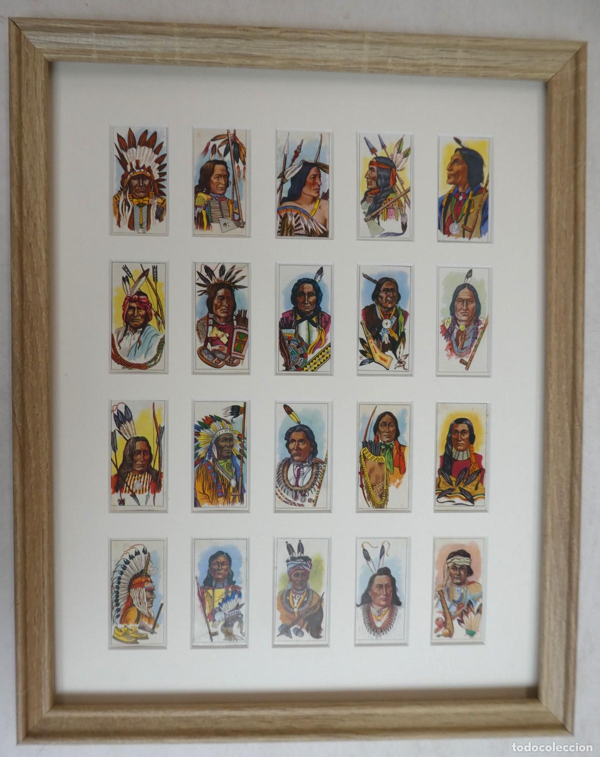 Sammeln alte Sammelbilder: 20 CROMOS G. P. Tea serie Indian Tribes , Enmarcados