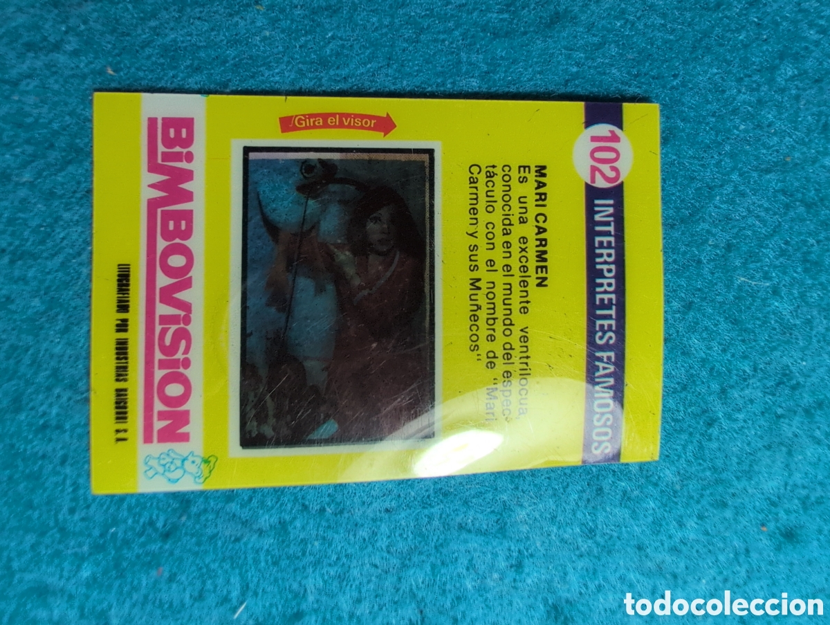 Coleccionismo Cromos antiguos: Bimbovision 102 Mati carmen