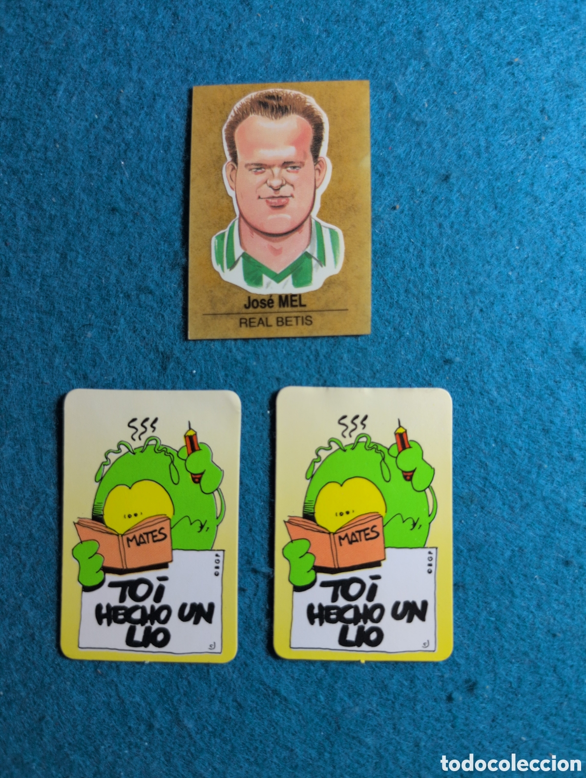 Coleccionismo Cromos antiguos: Bollicao caricaturas de futbolistas famosos y TOI
