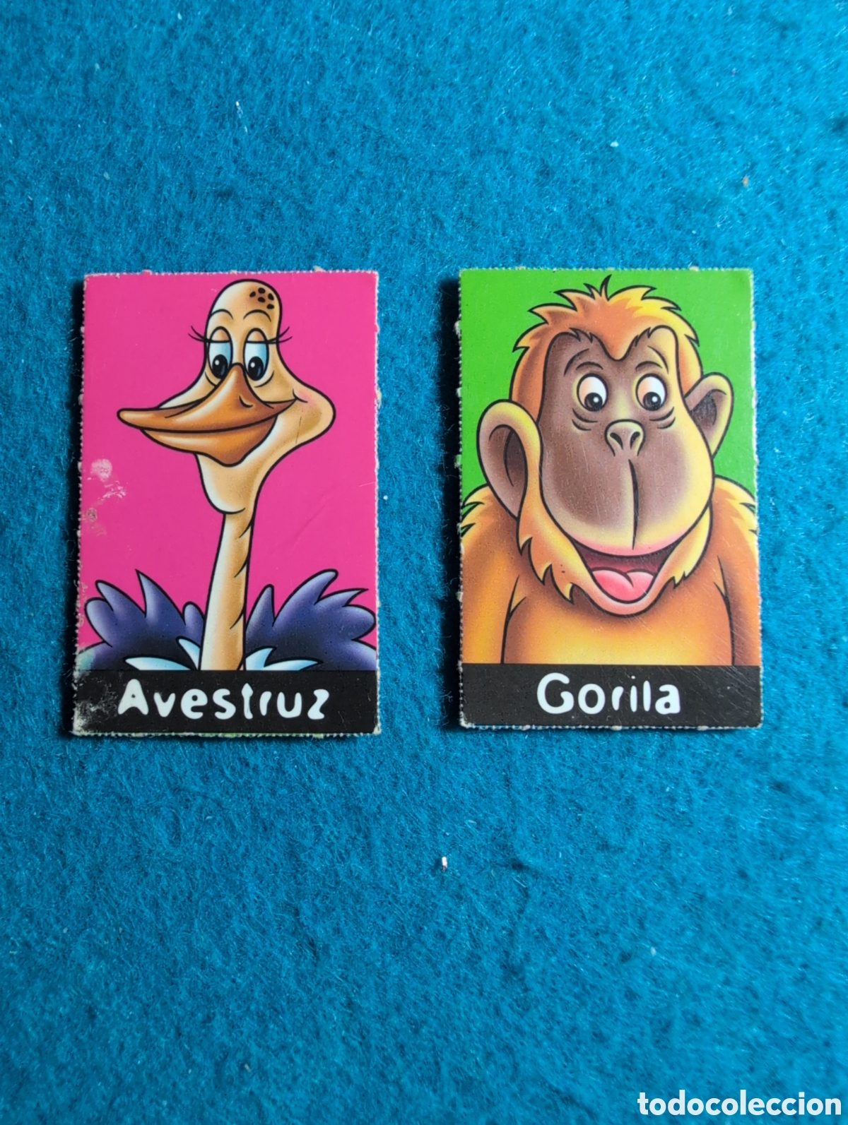 Coleccionismo Cromos antiguos: Nestl&eacute; jungly avestruz y gorila