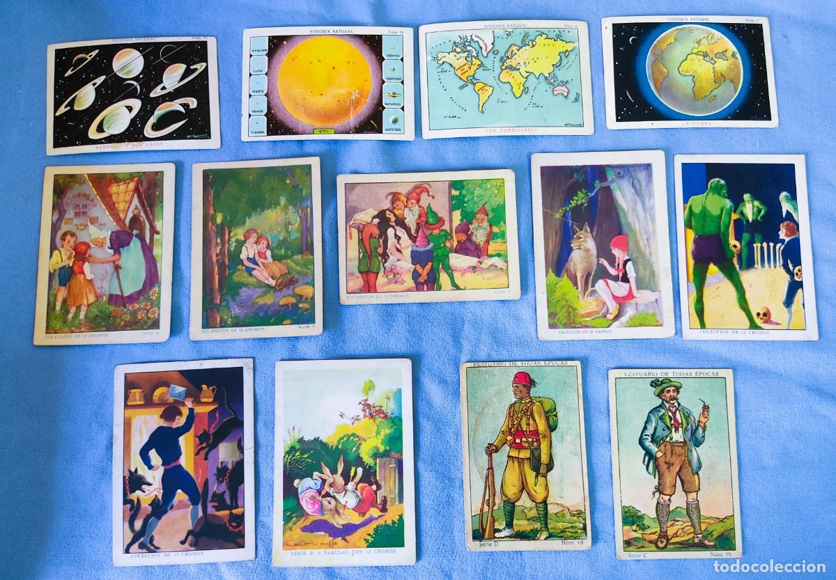 Coleccionismo Cromos antiguos: LOTE DE 13 CROMOS DE CHOCOLATE JUNCOSA DIFERENTES SERIES