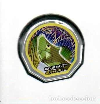 Collectable Antique Stickers: TAZO POKEMON NOX N&ordm; 11 METAPOD, NINTENDO 2005. NUEVO, SIN USAR.