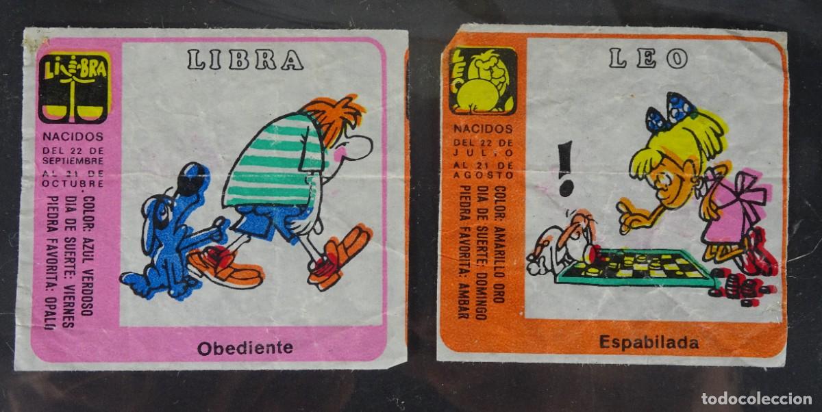 Collectionnisme Cartes &agrave; collectionner anciennes: 2 ANTIGUOS CROMOS CHICLE , FLEER , LEO Y LIBRA ,ZOD&Iacute;ACO, VER FOTOS