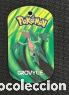 Coleccionismo Cromos antiguos: Grovyle metal tags 2006 nintendo chapa pokemon