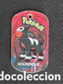 Coleccionismo Cromos antiguos: Houndour metal tags 2006 nintendo chapa pokemon