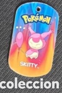 Coleccionismo Cromos antiguos: Skitty metal tags 2006 nintendo chapa pokemon