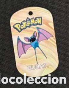 Coleccionismo Cromos antiguos: Zubat metal tags 2006 nintendo chapa pokemon