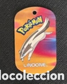 Coleccionismo Cromos antiguos: Linoone metal tags 2006 nintendo chapa pokemon