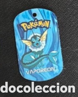 Coleccionismo Cromos antiguos: Vaporeon metal tags 2006 nintendo chapa pokemon