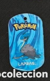 Coleccionismo Cromos antiguos: Lapras metal tags 2006 nintendo chapa pokemon
