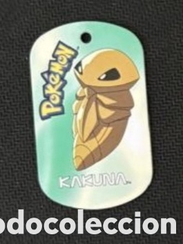 Coleccionismo Cromos antiguos: Kakuna metal tags 2006 nintendo chapa pokemon