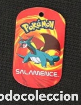 Coleccionismo Cromos antiguos: Salamence metal tags 2006 nintendo chapa pokemon