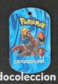 Coleccionismo Cromos antiguos: Crawdaunt metal tags 2006 nintendo chapa pokemon