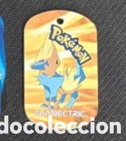 Coleccionismo Cromos antiguos: Manectric metal tags 2006 nintendo chapa pokemon