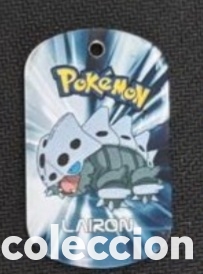Coleccionismo Cromos antiguos: Lairon metal tags 2006 nintendo chapa pokemon