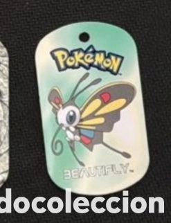 Coleccionismo Cromos antiguos: Beautifly metal tags 2006 nintendo chapa pokemon